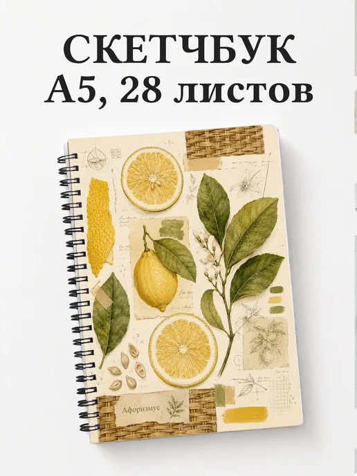 Скетчбук Лимон