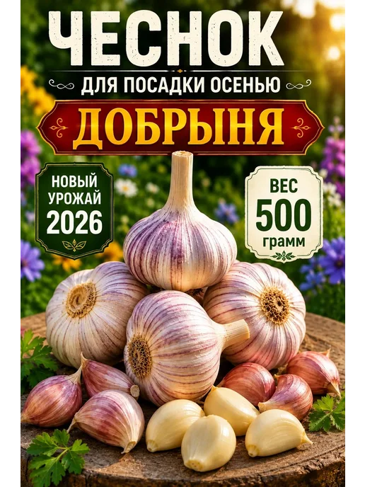 Чеснок посадочный Добрыня озимый 1 кг, 500 г