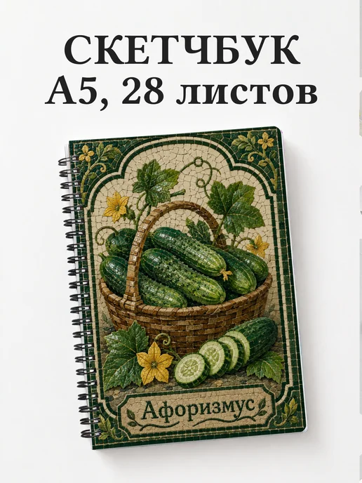 Скетчбук Огурец