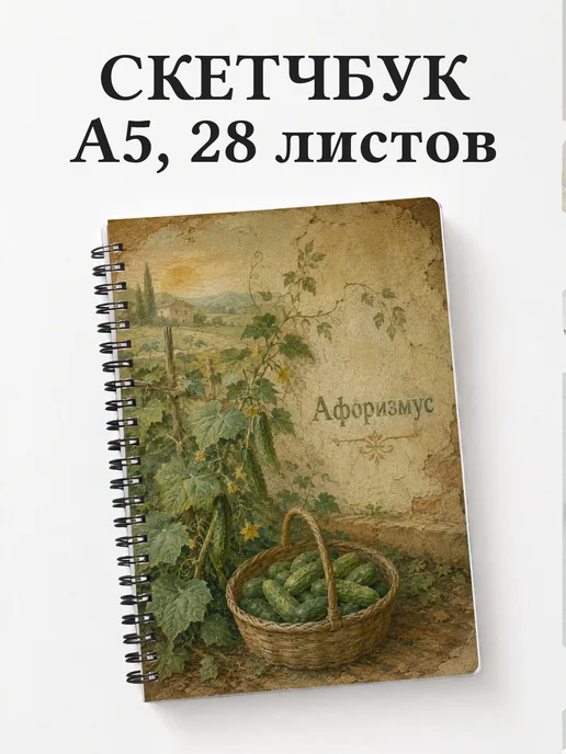 Скетчбук Огурец