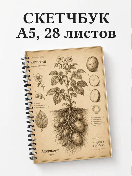 Скетчбук Картофель