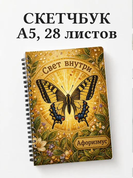 Скетчбук Бабочка Махаон
