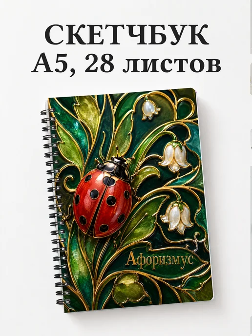 Скетчбук Божья коровка