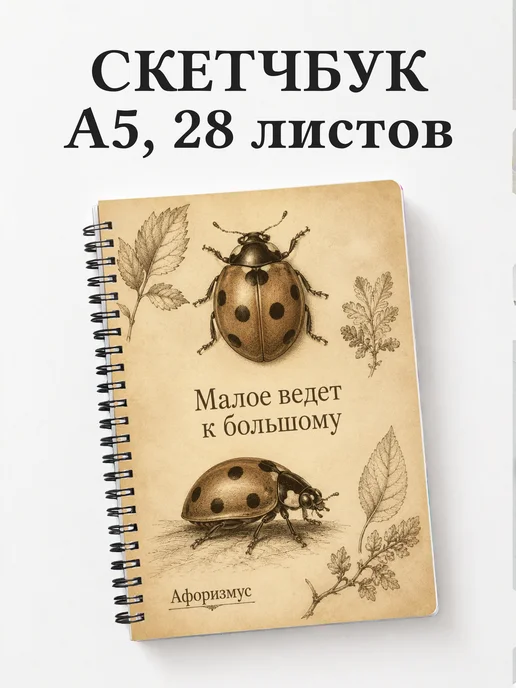 Скетчбук Божья коровка