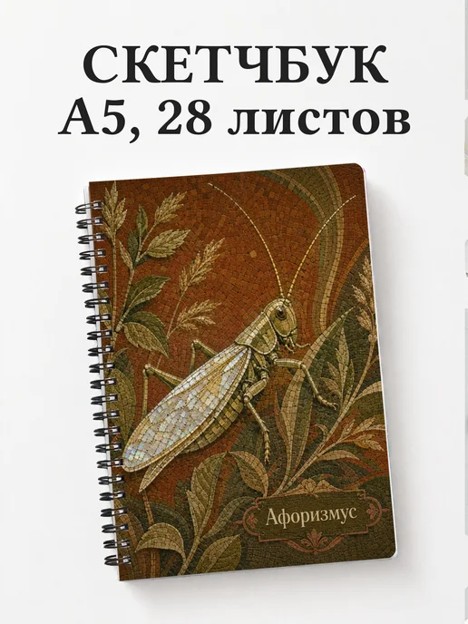 Скетчбук Кузнечик