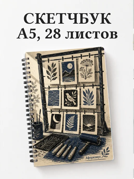 Скетчбук Линогравюра