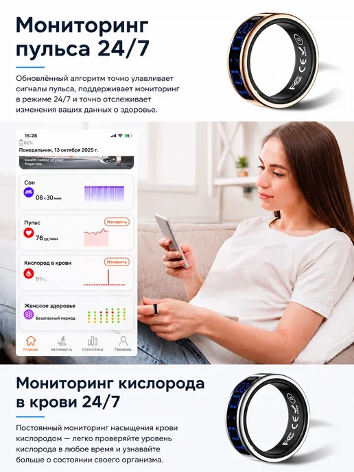 Samsung Умное кольцо спортивное с LED дисплеем и шагомером, вариант, фото 8