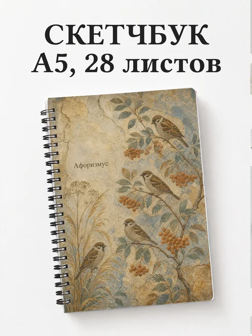 Скетчбук Воробей