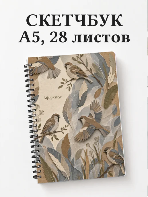 Скетчбук Воробей