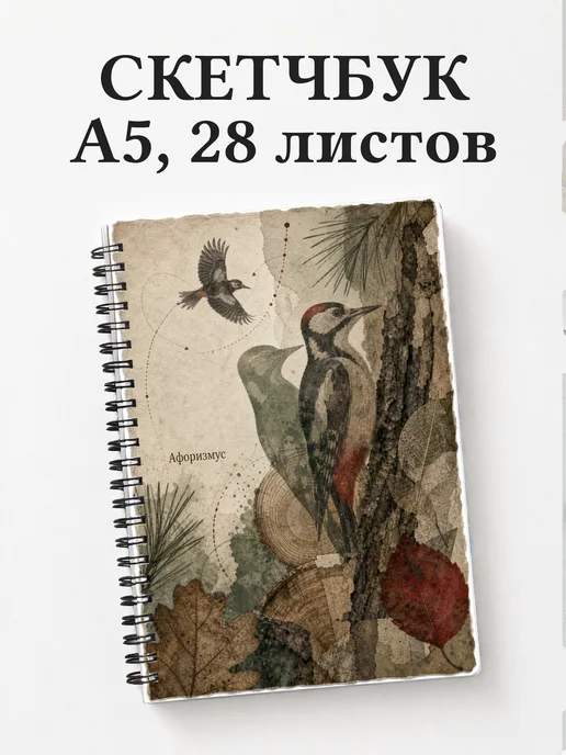 Скетчбук Дятел