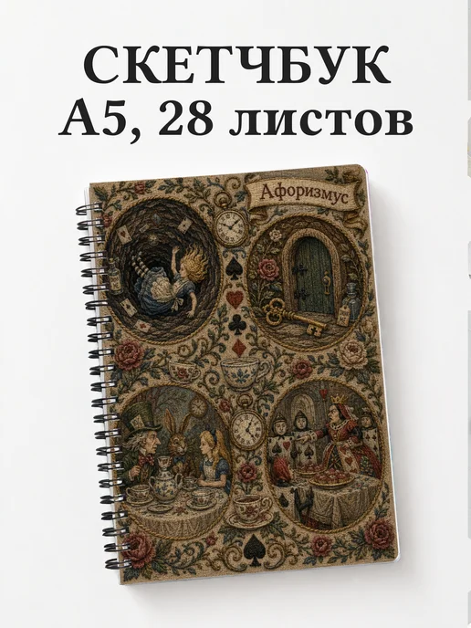 Скетчбук Алиса в Стране чудес