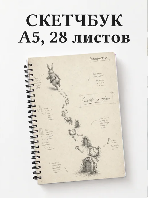 Скетчбук Алиса в Стране чудес
