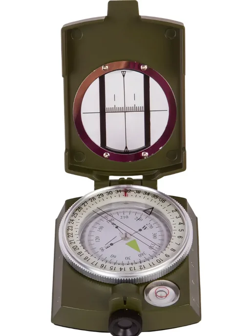 S.N.M.I.S. Store Компас алюминиевый туристический жидкостный с чехлом К4580, зеленый, фото 2