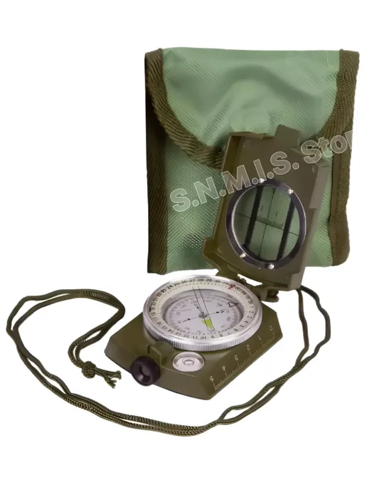 S.N.M.I.S. Store Компас алюминиевый туристический жидкостный с чехлом К4580, зеленый, фото 6