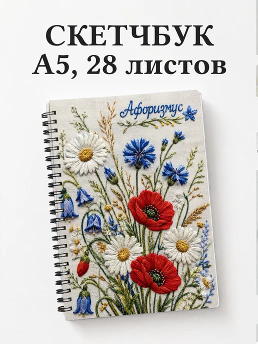 Скетчбук Полевые цветы