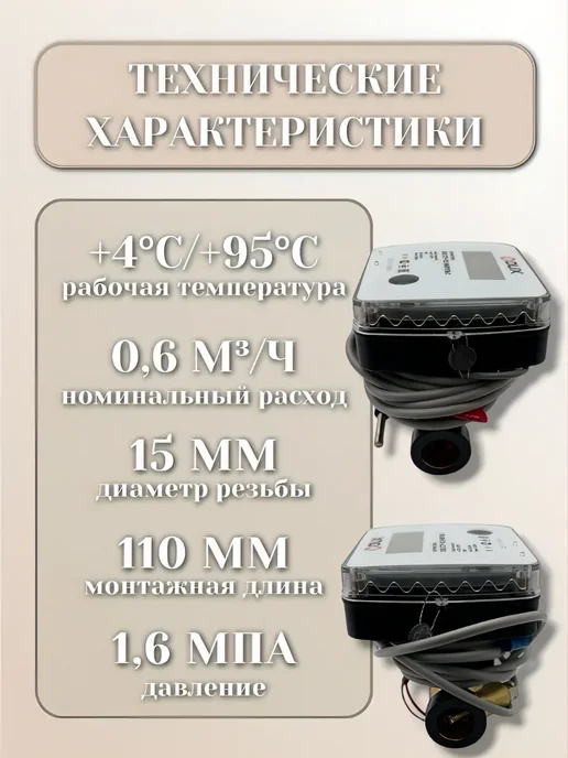DUX Счетчик тепла СТУ-15.1 импульс, белый, фото 2