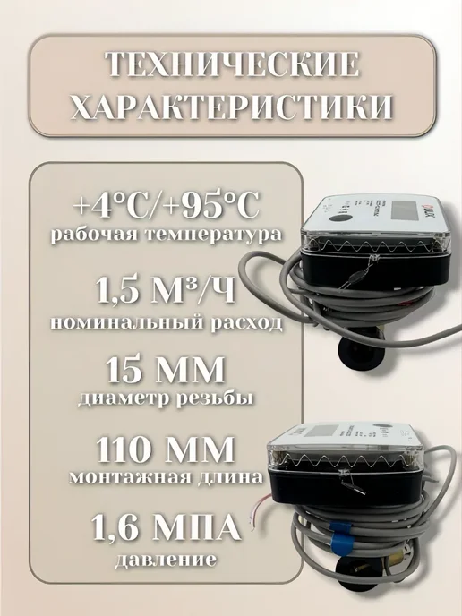 DUX Счетчик тепла СТУ-15.2 импульс, белый, фото 2