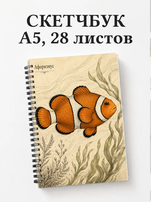 Скетчбук Рыба-клоун