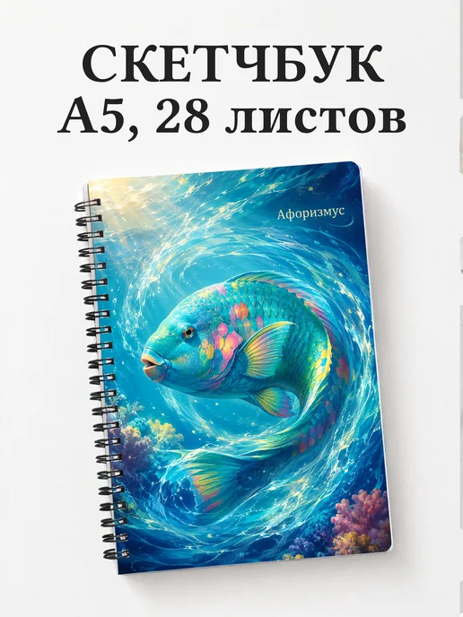 Скетчбук Рыба-попугай