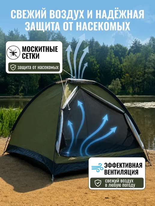 Тысяча звезд Палатка автоматическая туристическая 4 местная, вариант, фото 5