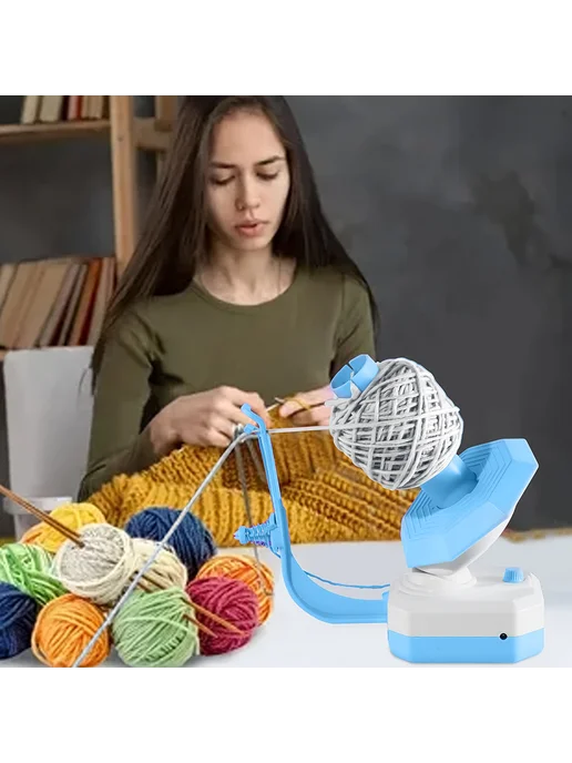 Автоматический мотальщик нити для шитья, USB, голубой, голубой, фото 2