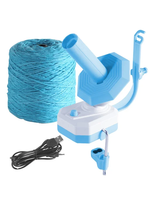 Автоматический мотальщик нити для шитья, USB, голубой, голубой, фото 6