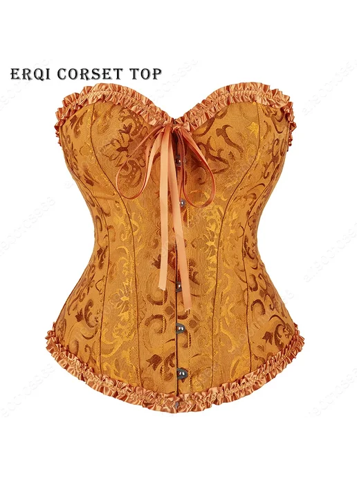 ERQI Черный корсет из полиэстера и спандекса, черный, фото 2