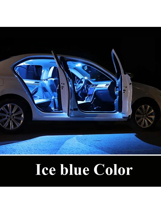 Zoomsee Светодиодная подсветка салона для VW Golf, Синий ice blue, синий