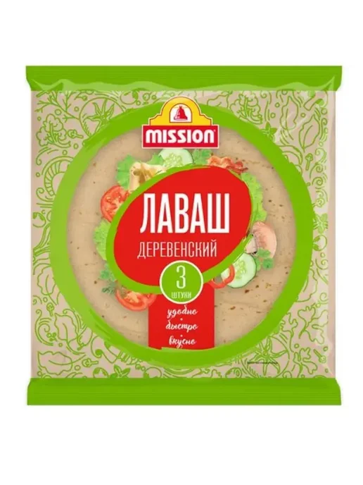 Mission Лаваш Деревенский, 30см, 3 шт, 270 г, 3 шт, 270 г, фото 2