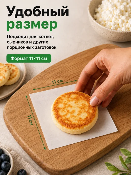 Бумага для котлет, белый, фото 2