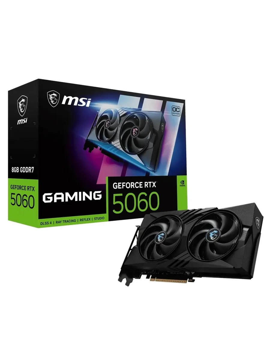 Видеокарта RTX 5060 8 ГБ RTL (RTX 5060 8G GAMING OC V1) MSI 1448418819 купить в интернет‑магазине Wildberries