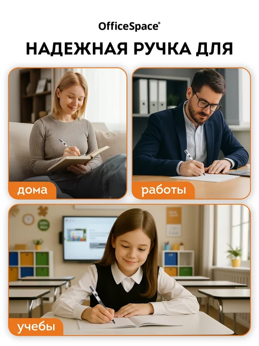 OfficeSpace Набор синих гелевых ручек, 12 шт, 10 шт, фото 7