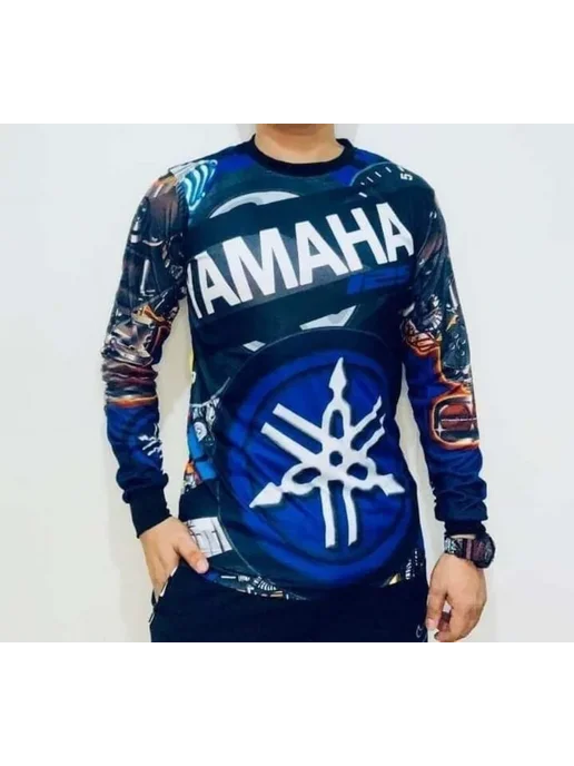 Yamaha Летняя популярная футболка с модным принтом круглым, вариант, фото 2
