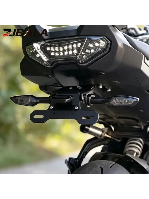 ZIBALA Держатель номерного знака короткий для Kawasaki Ninja 1100 S, черный, фото 2