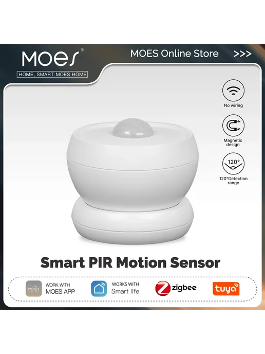 Нет бренда MOES Tuya Zigbee Умный датчик движения, вариант, фото 2