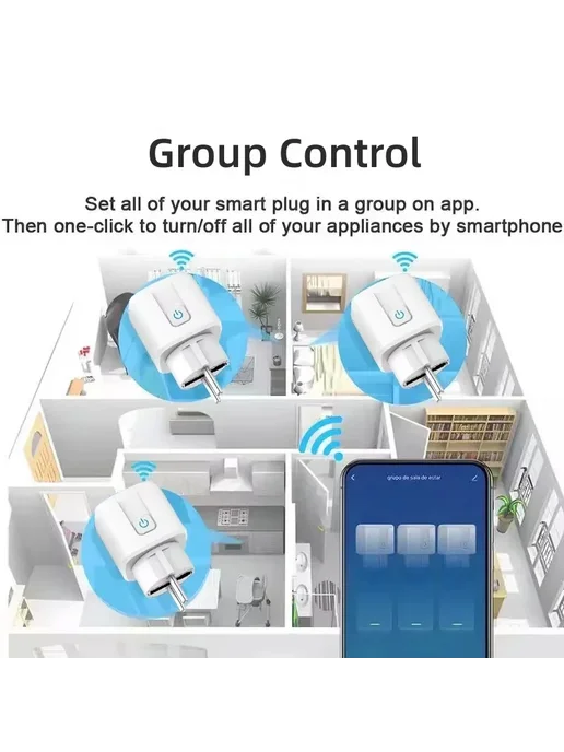 Szaoju Умная розетка WiFi 16A 20A 16A, вариант, фото 7