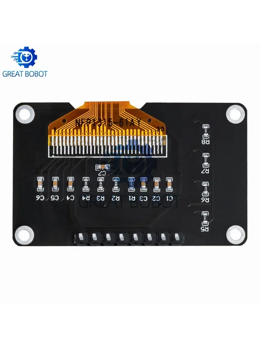 baishundianzi OLED-дисплей 128x64 для Arduino 2PCS Yellow-B, 128x64, 2 шт, фото 7