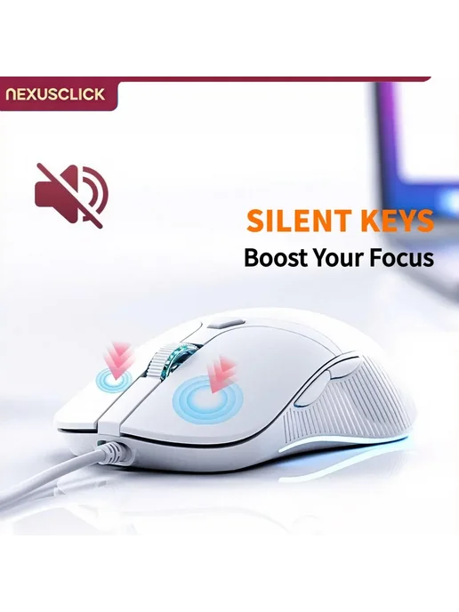NexusClick Игровая мышь Midnight Black, 6 кнопок, RGB, черный, фото 4