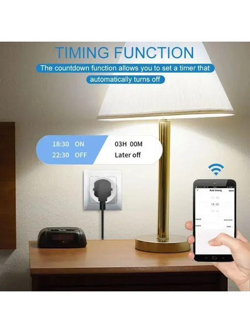 Szaoju Умная Wi-Fi розетка SmartLife 16 20А 20A, белый, фото 7