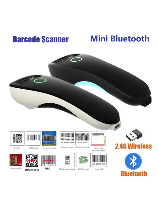 SYCREADER Мини-сканер штрих-кода TD-W6 TD-W6 Blue, синий, фото 2