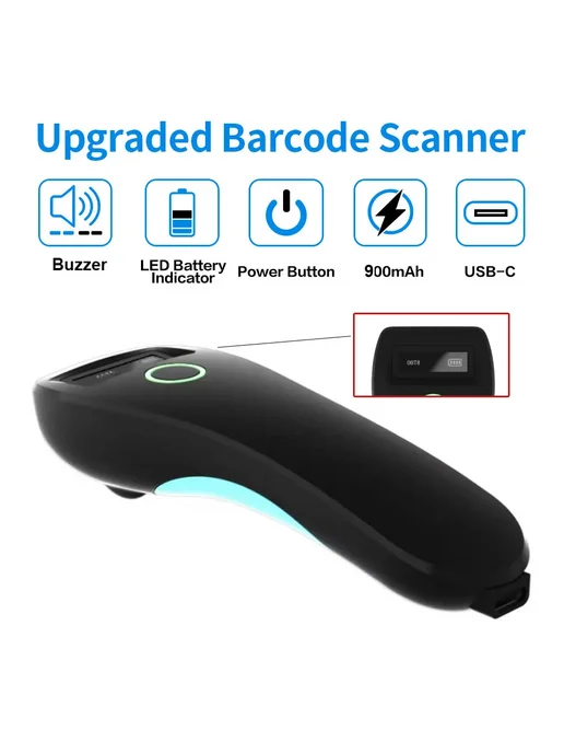 SYCREADER Мини-сканер штрих-кода TD-W6 TD-W6 Blue, синий, фото 5