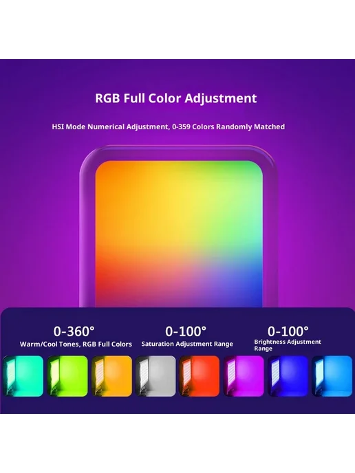 Нет бренда RGB LED-фонарик для фотосъемки и трансляций tricolor, вариант, фото 3