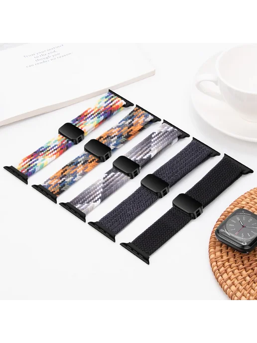 CAOWTAN Нейлоновый ремешок для Apple Watch, фиолетовый, фото 6