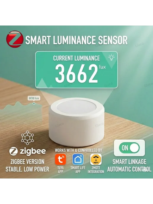 Нет бренда Датчик освещенности Zigbee type2 for tuya, вариант, фото 2