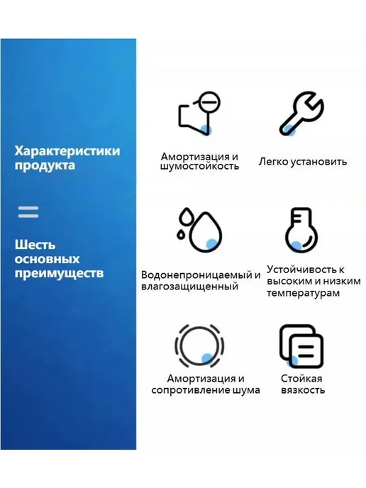 Звукоизоляционная вата 10 мм, 1×0.5 м, 1x0.5 м, 0,5 м, фото 2
