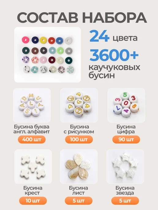 Мелодия бисера Набор бусин и фурнитуры для создания украшений, 1уп, вариант, фото 2