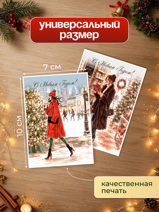 Марусяпуся Мини Новогодние открытки 2027 подарок на новый год, вариант, фото 2