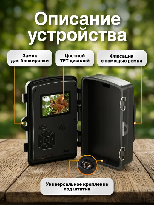 Фотоловушка для охоты и охраны с датчиком движения, вариант, фото 2