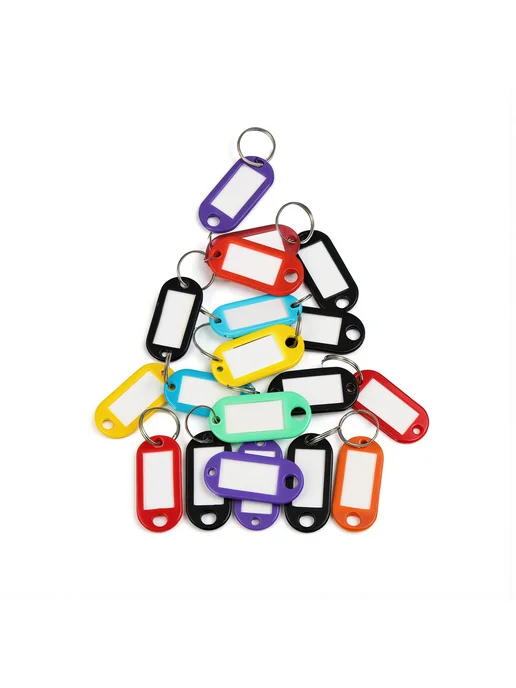 Бирки для маркировки и сортировки ключей, пластиковые разноц, белый, фото 7