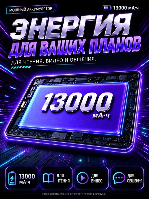DLIUGAN Планшет 10pro Android 13.1" 1ТБ с клавиатурой и стилусом, 1 ТБ, фото 3